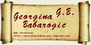 Georgina Babarogić vizit kartica